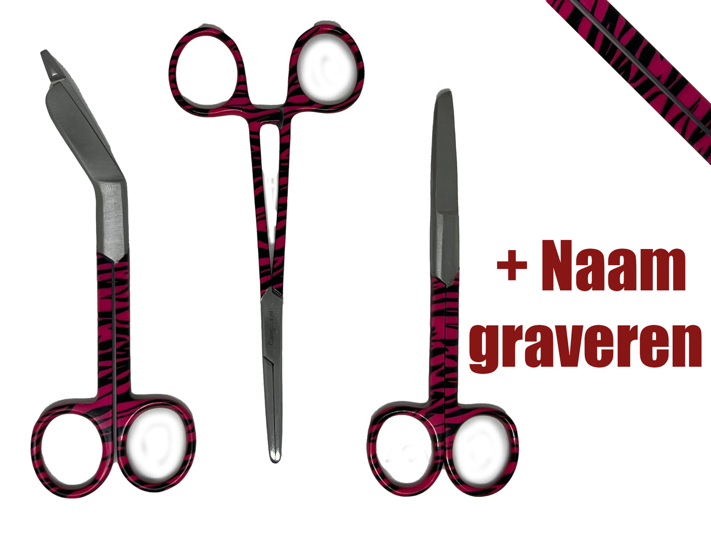 3 delig  scharen set verpleegkundige Pink Panther (+ naam graveren)