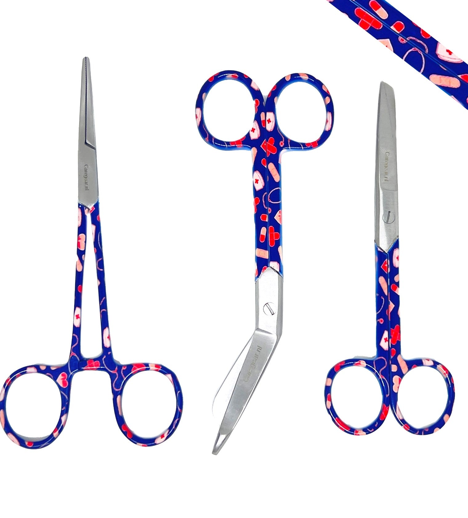 3 delig scharen set verpleegkundige VPK blauw