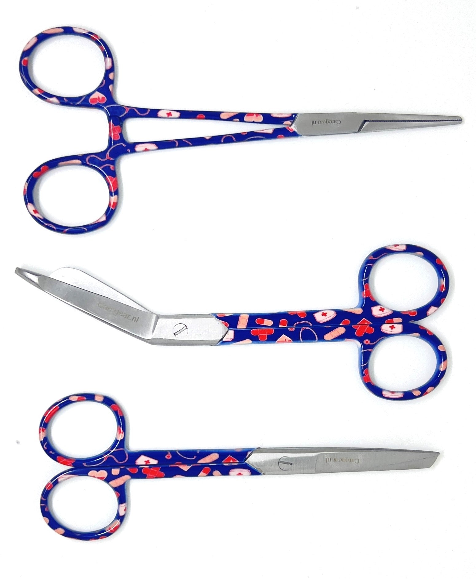 3 delig scharen set verpleegkundige VPK blauw