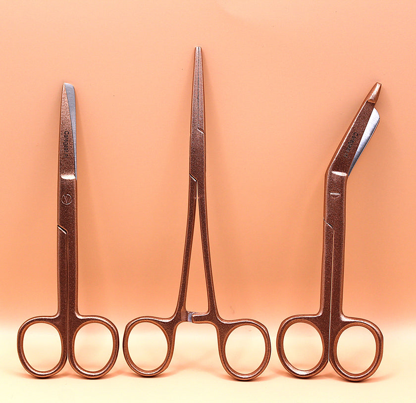 Aurora Metallic koperrosé look 3 delig