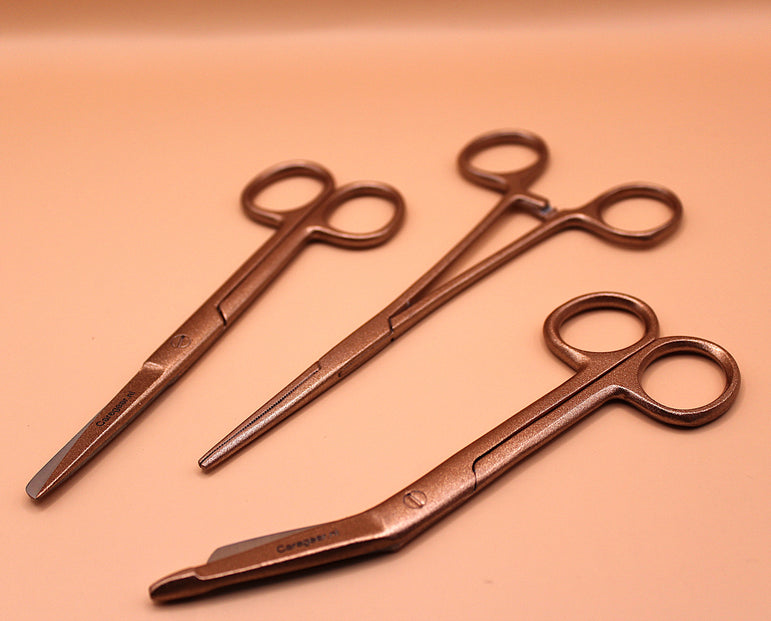 Aurora Metallic koperrosé look 3 delig