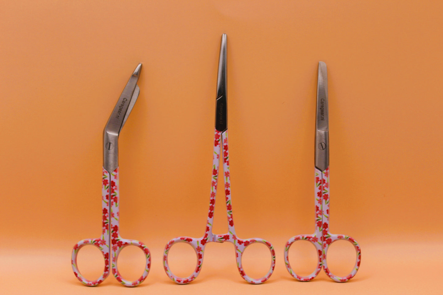 3 Delig set + gratis naam gravering Red Floral