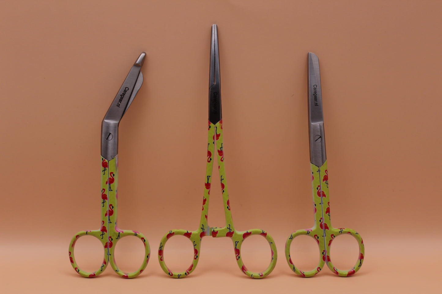 3 Delig set + gratis naam gravering Flamingo