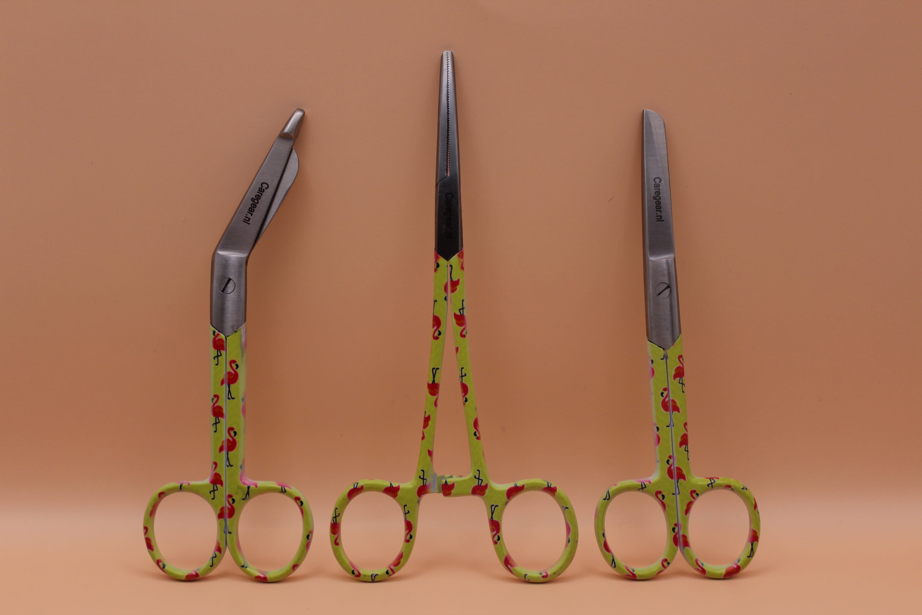 3 Delig set + gratis naam gravering Flamingo