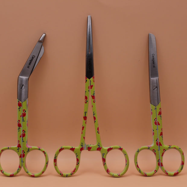 3 Delig set + gratis naam gravering Flamingo