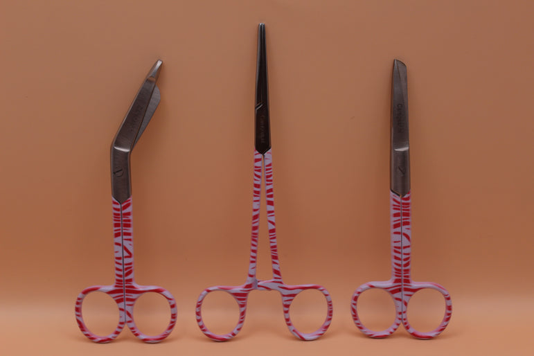 3 Delig set + gratis naam gravering Zebra roze