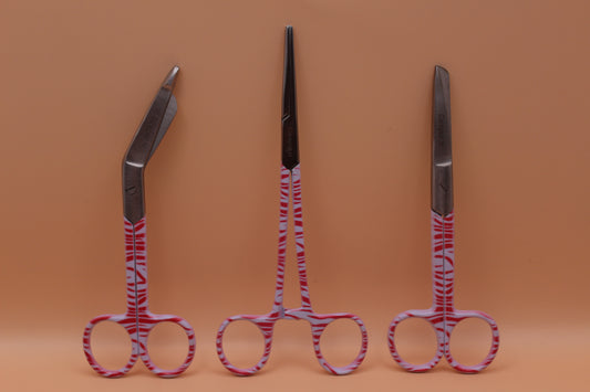 3 Delig set + gratis naam gravering Zebra roze