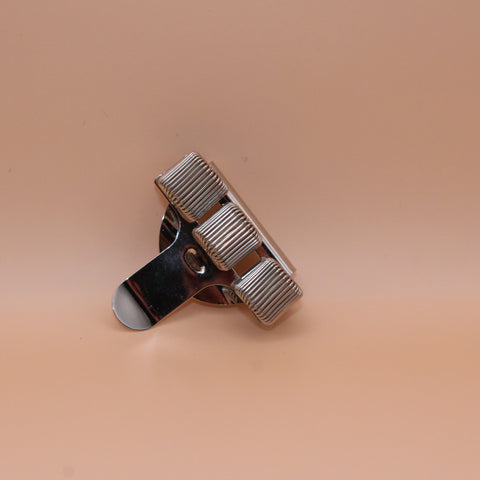 3-vaks Pennenclip – Zilver