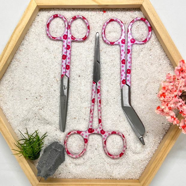 3 delig scharen set verpleegkundige Rosé kaketoe (+ naam graveren)