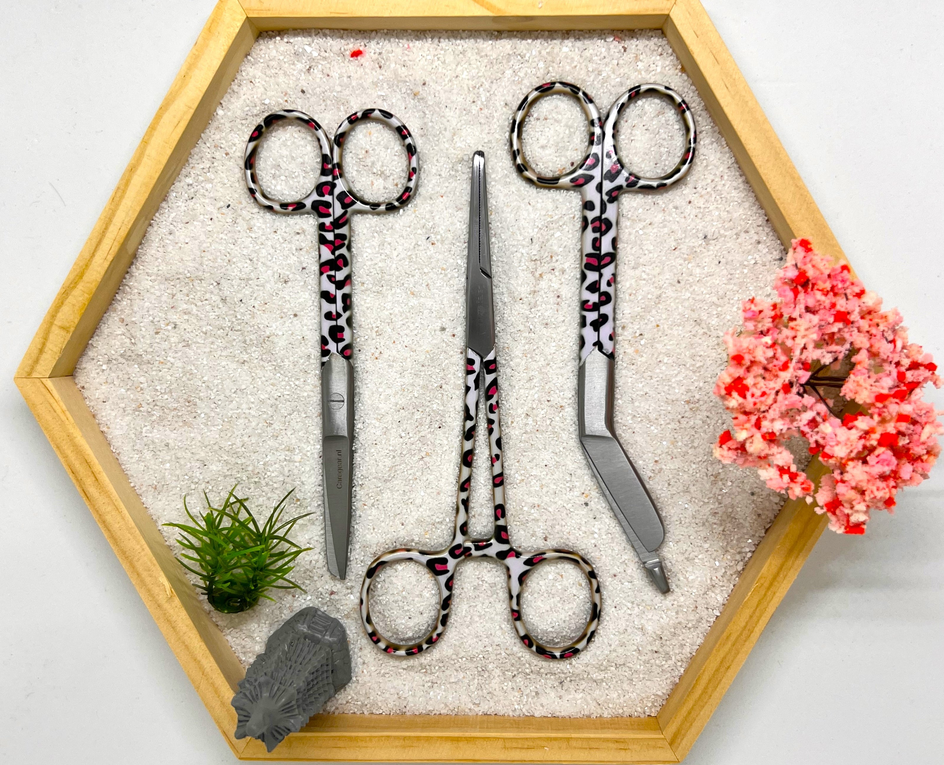 3 delig scharen set verpleegkundige Panthera (+ naam graveren)