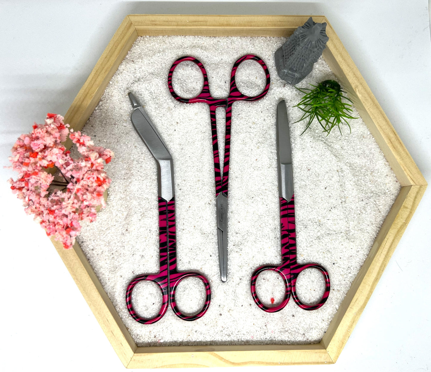 3 delig  scharen set verpleegkundige Pink Panther (+ naam graveren)