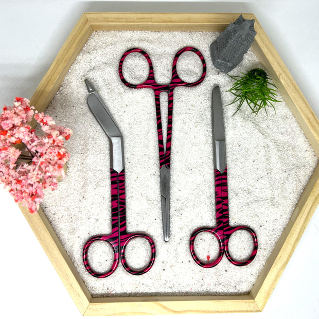 3 delig  scharen set verpleegkundige Pink Panther (+ naam graveren)