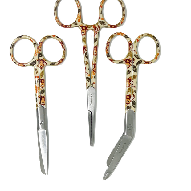 3 delig scharen set verpleegkundige Aapjes (naam graveren)