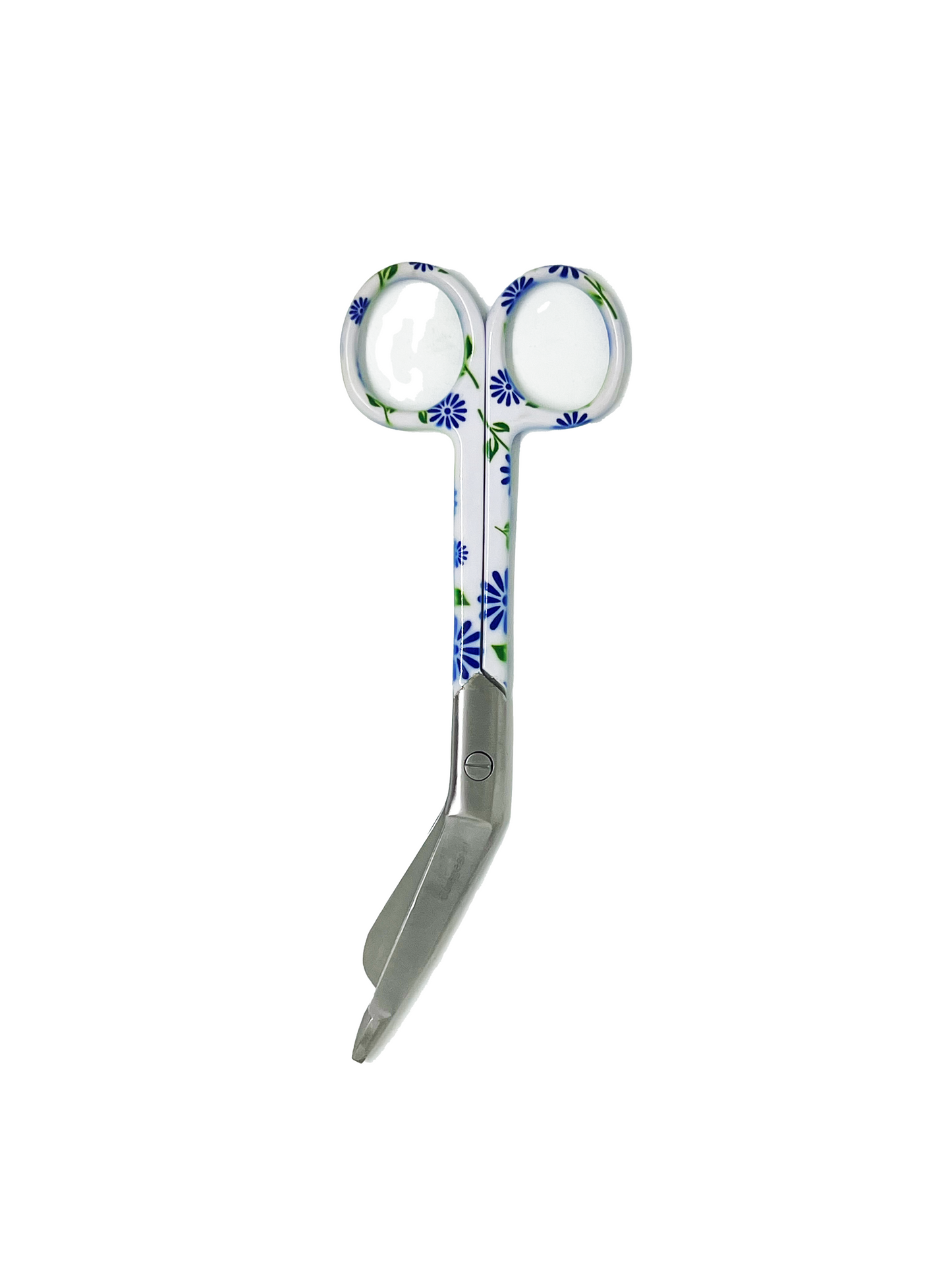 3 delig scharen set verpleegkundige Witte bloemen (naam graveren)
