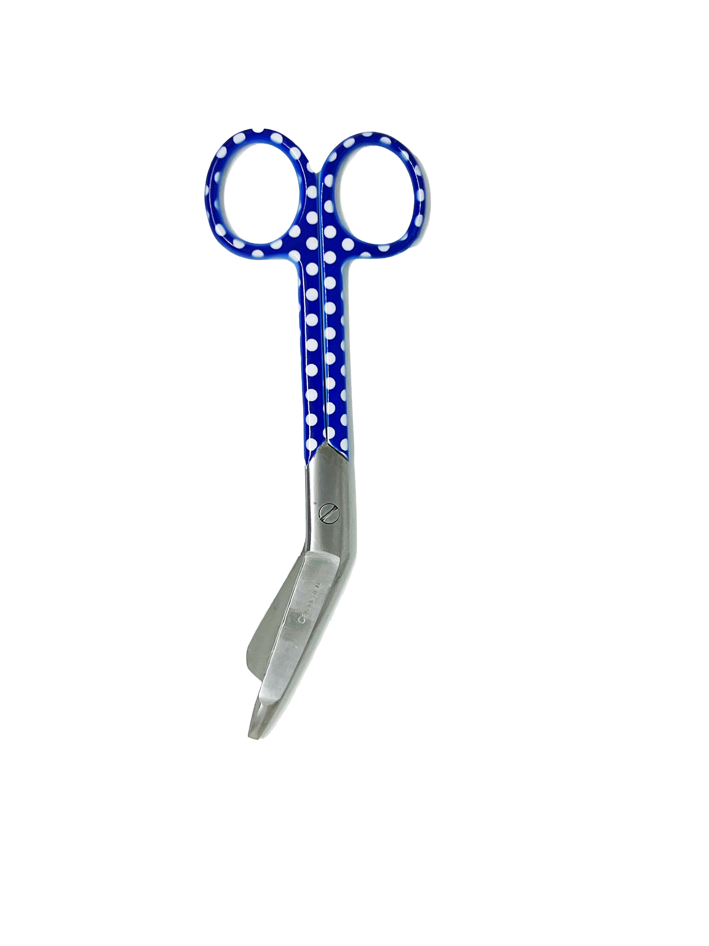 3 delig scharen set verpleegkundige Blauw met witte stippen (naam graveren)