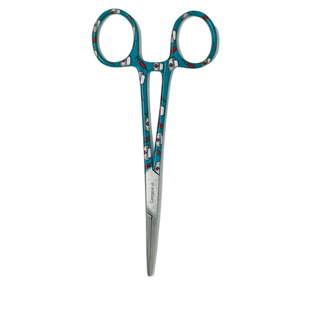 3 delig scharen set verpleegkundige Groen/Blauw met verpleegkundige muts (naam graveren)