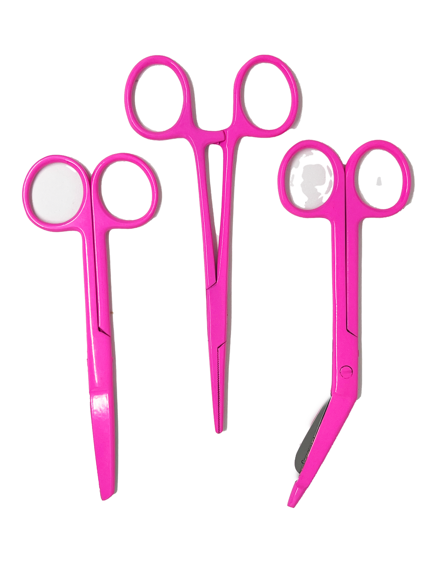 3 delig scharen set verpleegkundige Barby Pink (naam graveren)