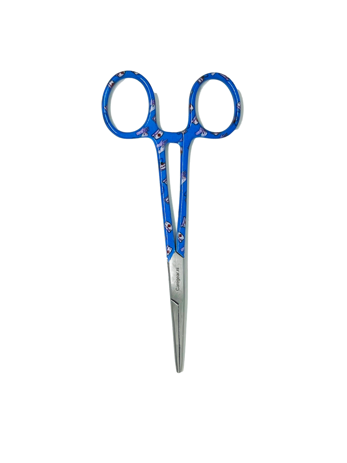 3 delig scharen set verpleegkundige Blauw met verpleegkundige hoedjes (naam graveren)