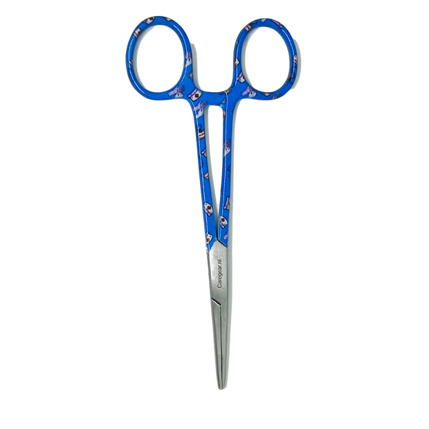 3 delig scharen set verpleegkundige Blauw met verpleegkundige hoedjes (naam graveren)