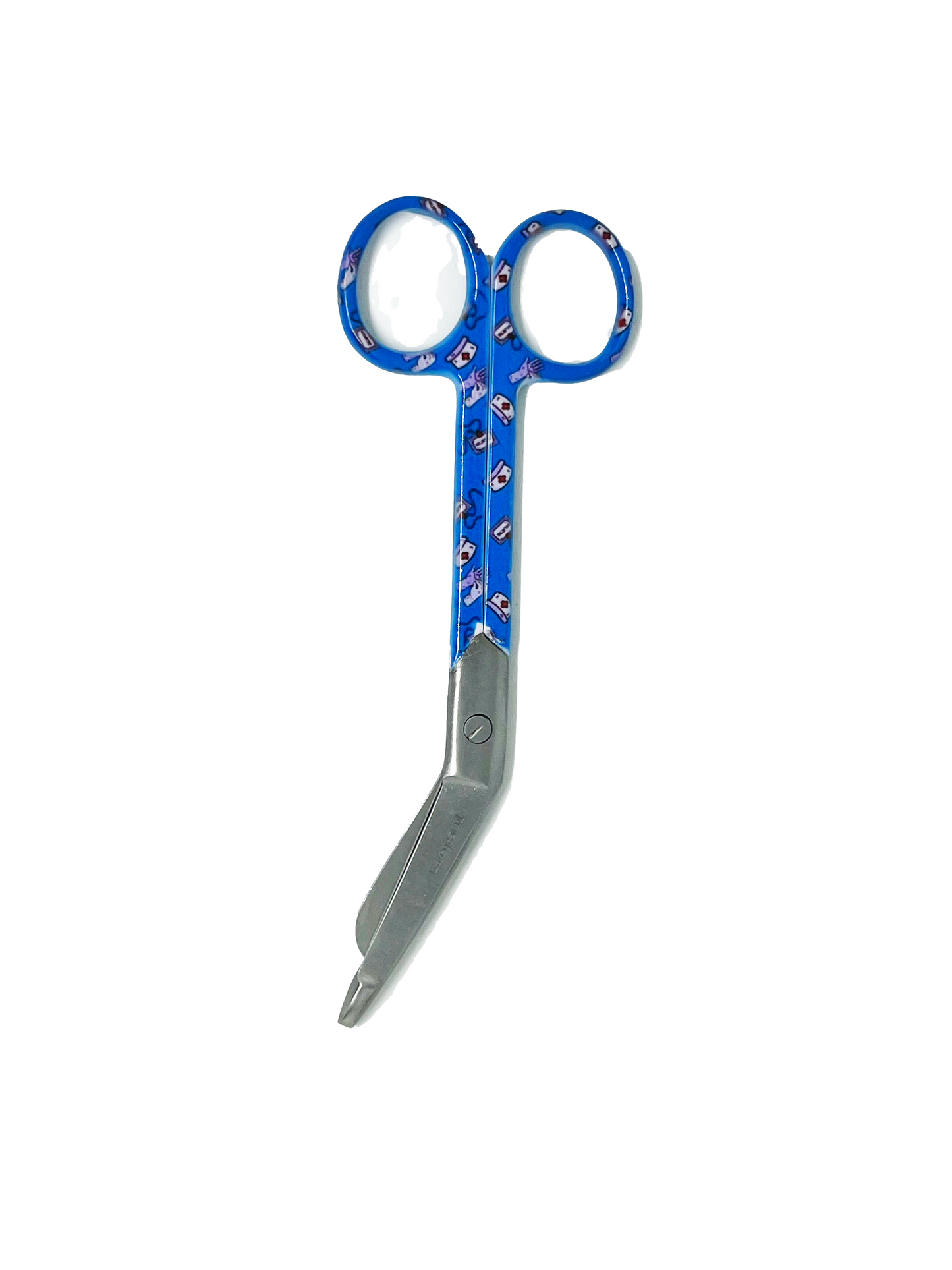 3 delig scharen set verpleegkundige Blauw met verpleegkundige hoedjes (naam graveren)