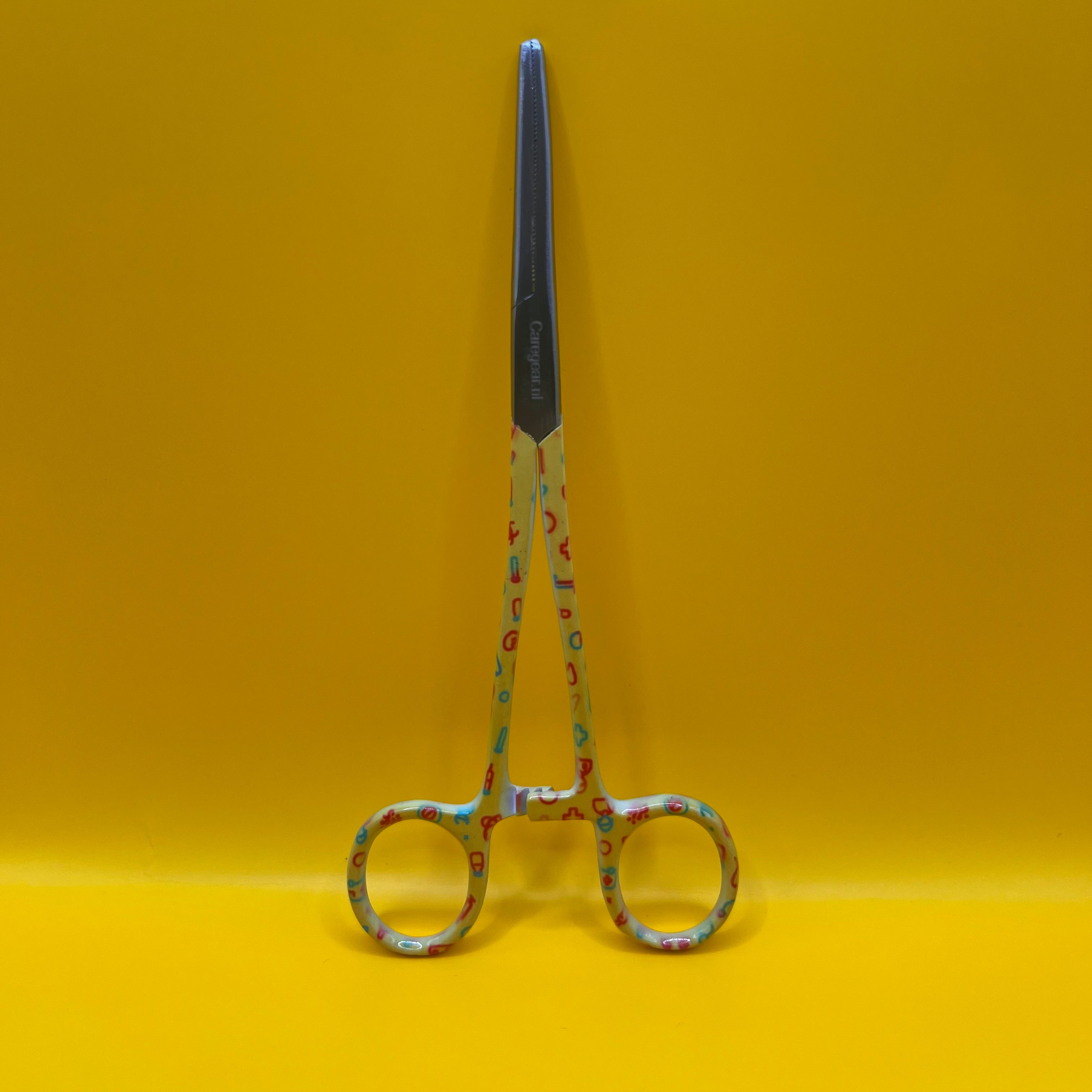 Gele set met zorg iconen