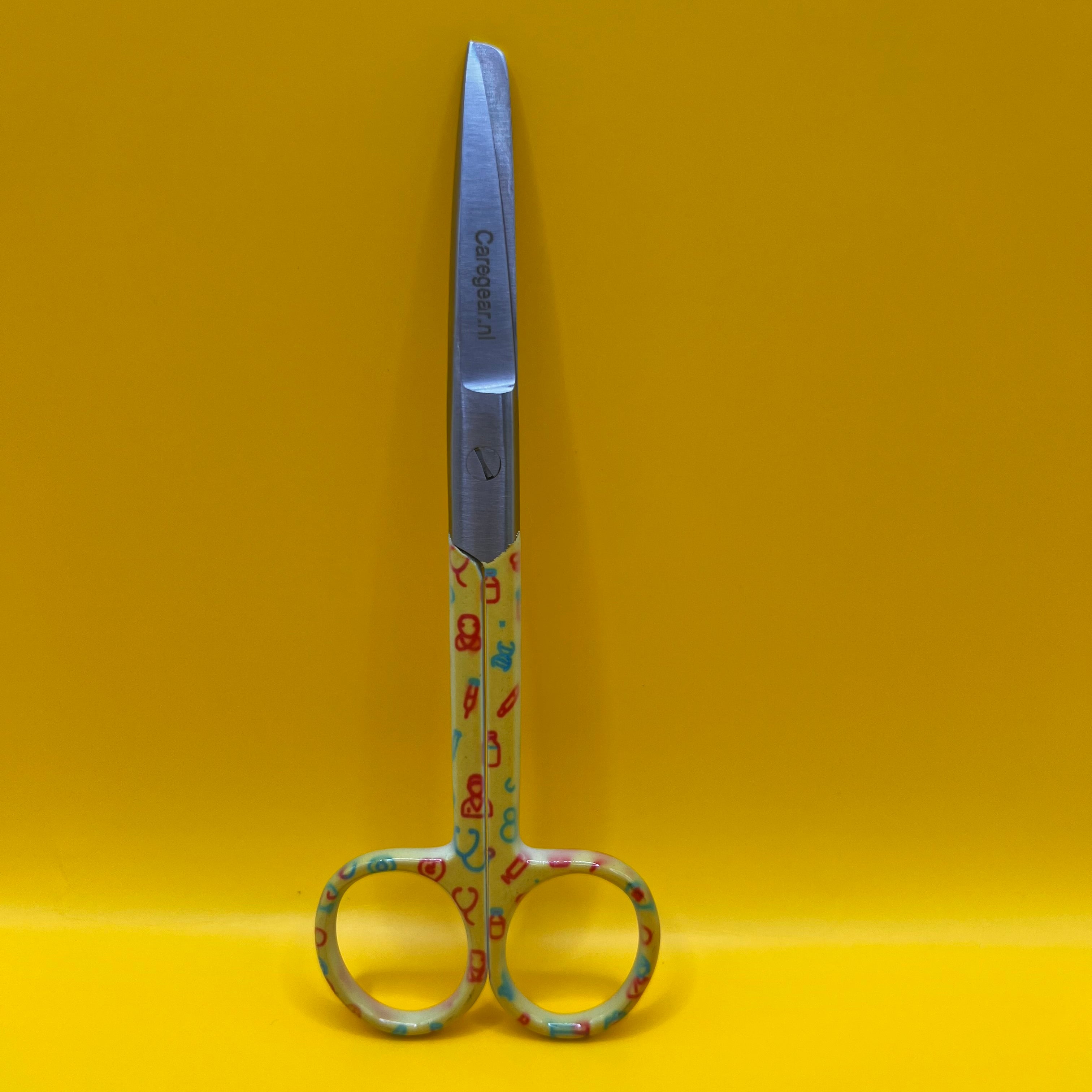 Gele set met zorg iconen