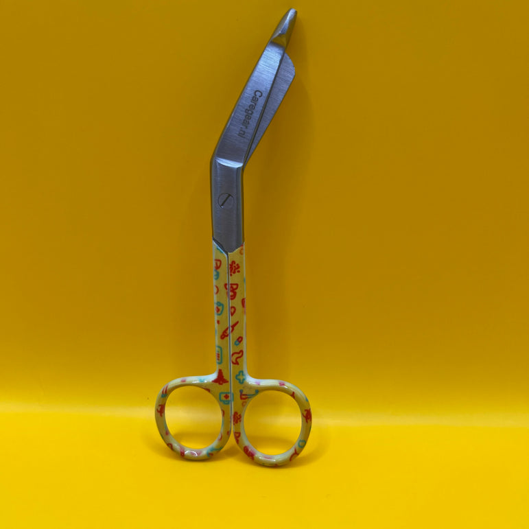 Gele set met zorg iconen