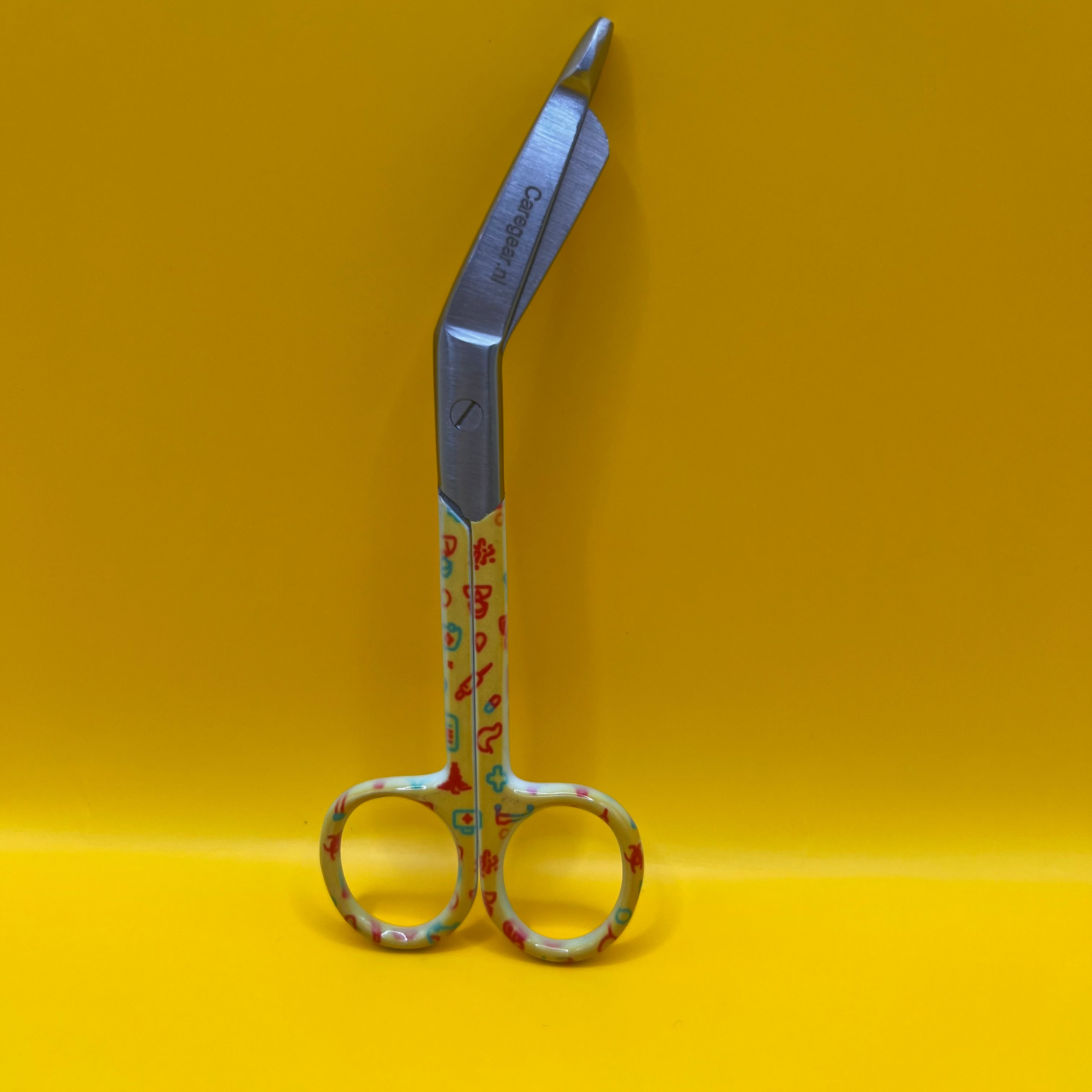 Gele set met zorg iconen