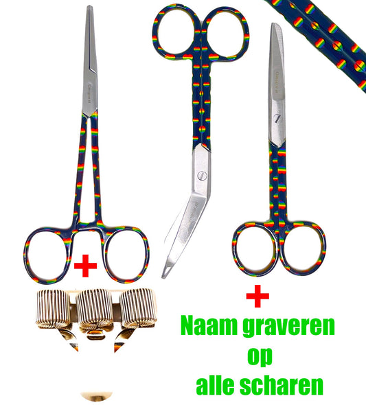 3 delig scharen set verpleegkundige Regenboog
