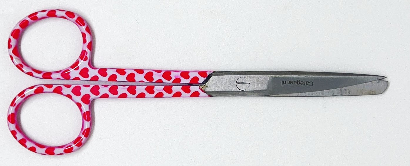 3 delig scharen set verpleegkundige Hartjes roze/wit