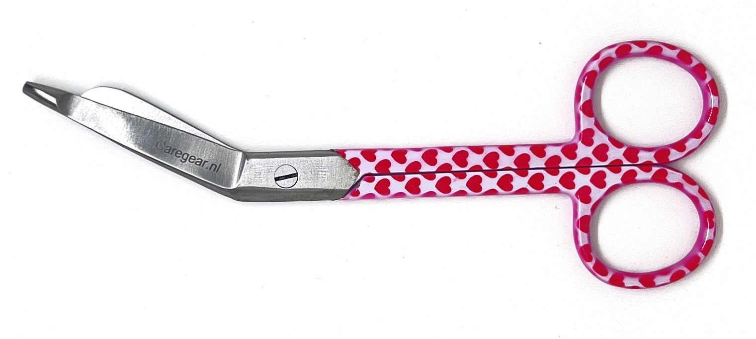 3 delig scharen set verpleegkundige Hartjes roze/wit